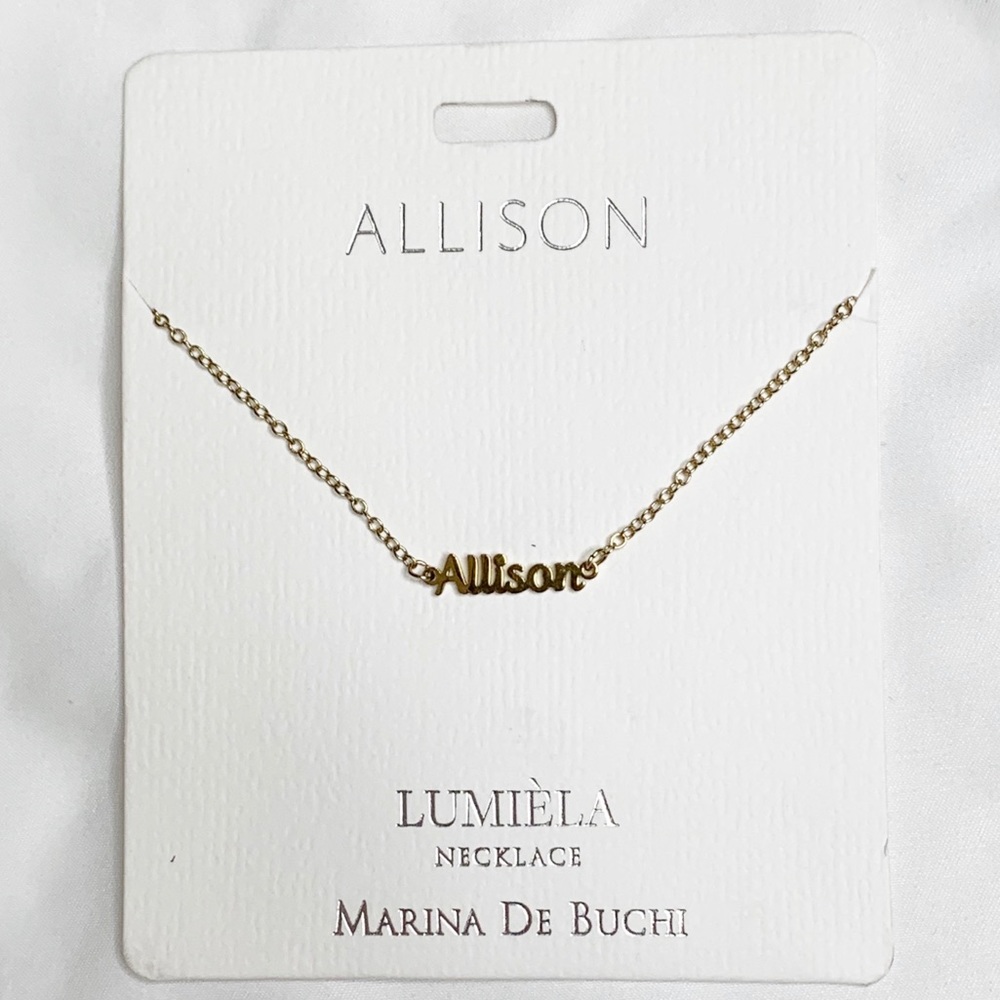 Personalized Necklace Name “Allison” Lumiela Marina De Buchi